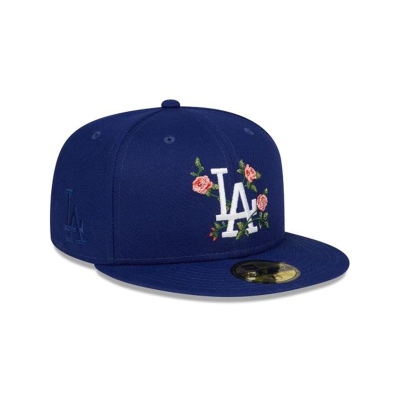 Blue Los Angeles Dodgers Hat - New Era MLB Bloom 59FIFTY Fitted Caps USA2507983